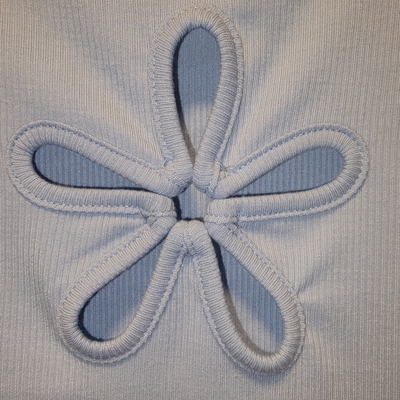 Birch and stone Blue Ribbed Tank Keyhole Women's Sz M spring summer - Picture 6 of 8